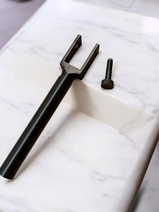 Kahva kiinnitysruuvilla Clay Texture Rollers - Yhteensopiva Icewood Atelier Stamp Wheels | 3D-tulostettu työkalu keramiikkaa varten