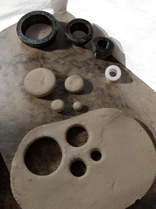 Pyöreät savileikkurit – 2 kpl 4 sarjaa – Tarkat 3D-painetut ympyräleikkurit polymeerisavelle, keramiikalle ja miniatyyreille – Käsintehty askartelutyökalu