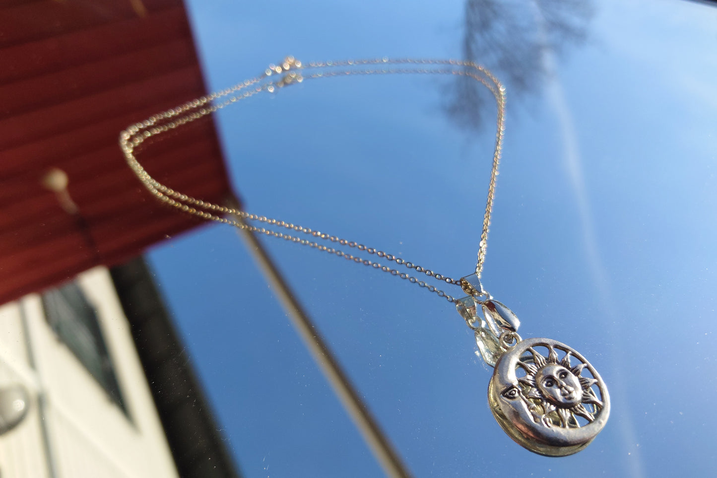 Celestial Bloom - Blue & Silver Choker. Taivaan kukka - Sininen & hopeinen kaulakoru