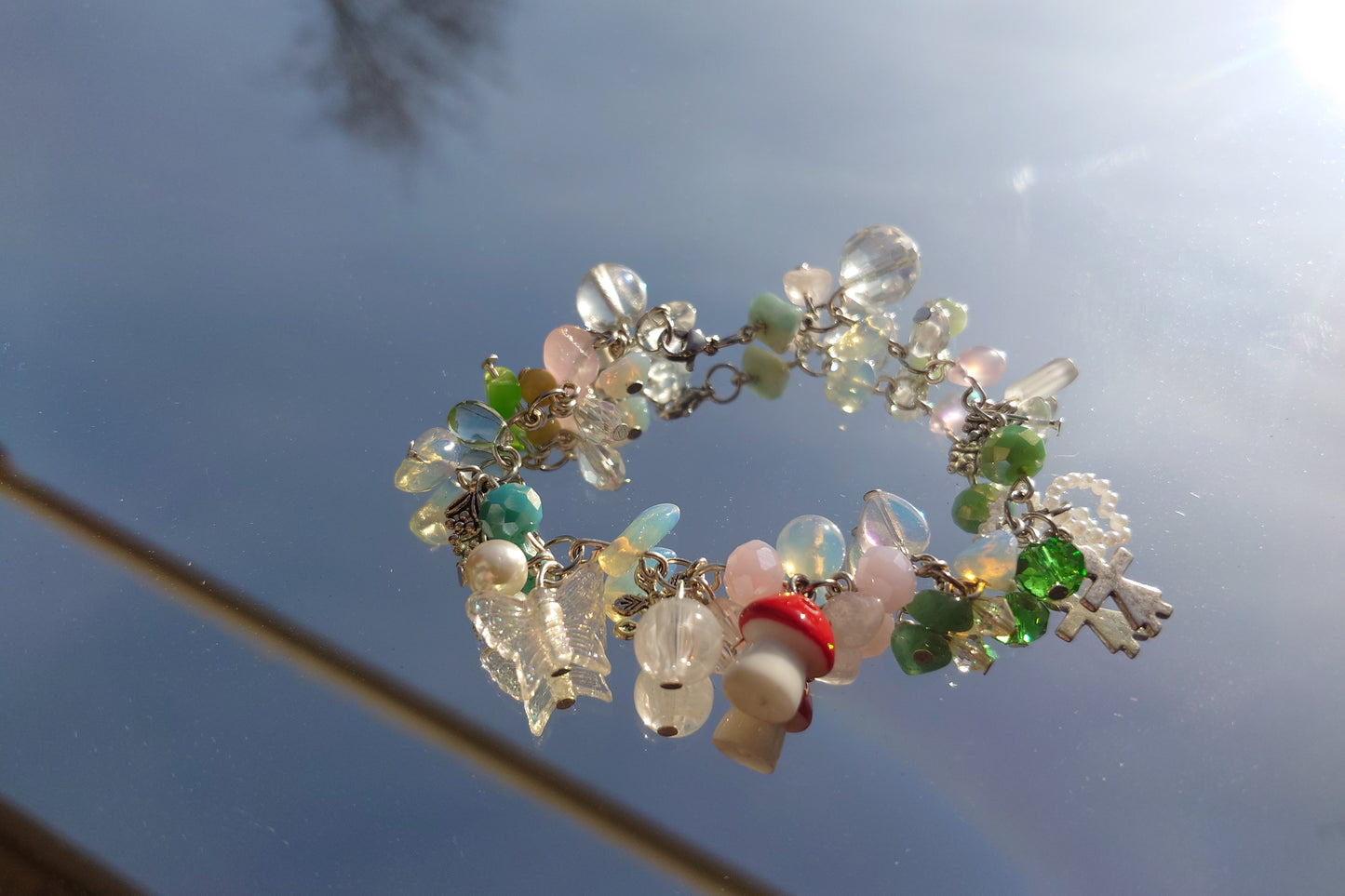 Fairycore Charm Bracelet - Dreamy Garden / Fairycore Rannekoru - Unelmapuutarha