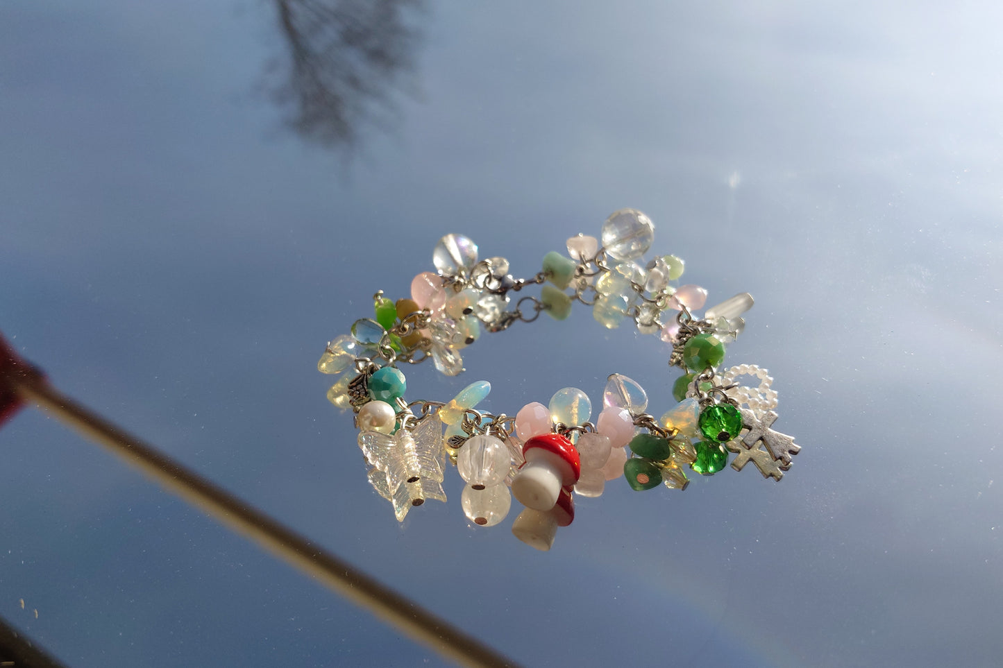 Fairycore Charm Bracelet - Dreamy Garden / Fairycore Rannekoru - Unelmapuutarha