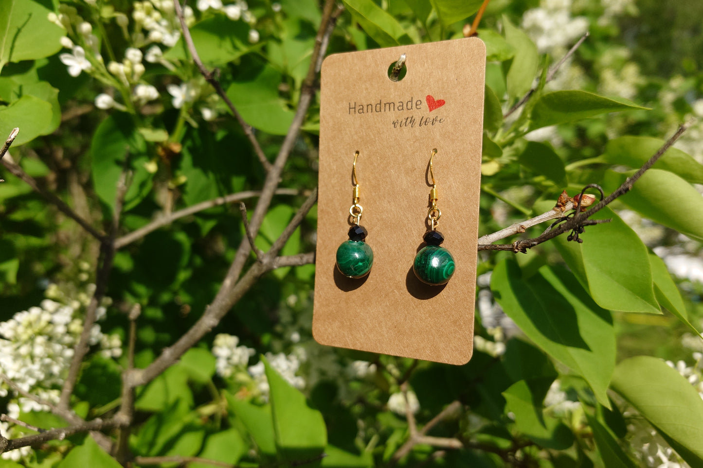 Vintage Malachite Earrings