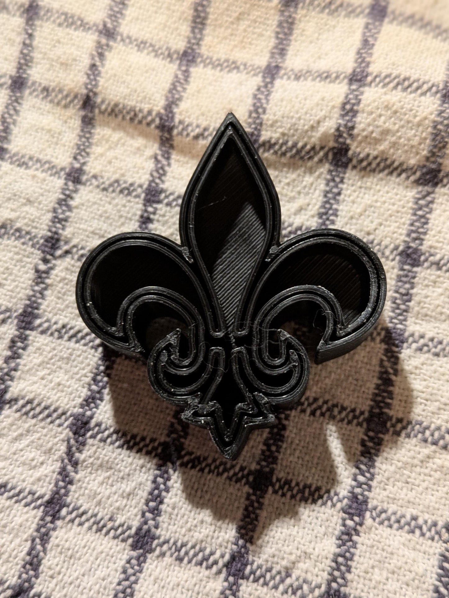 Fleur-de-Lis-leima – Heraldinen savi- ja askarteluleima – 3D-tulostettu – Setti, jossa on 2 leimaa