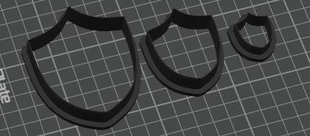 Kilven ja heraldisen tunnuksen keksileikkurisetti – keskiaikainen savileikkuri – 3D-tulostettu