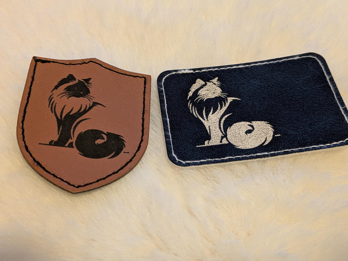 Mukautettava silitettävä nahkamerkki | Cat Design | DIY-tarvikkeet | Muokattava