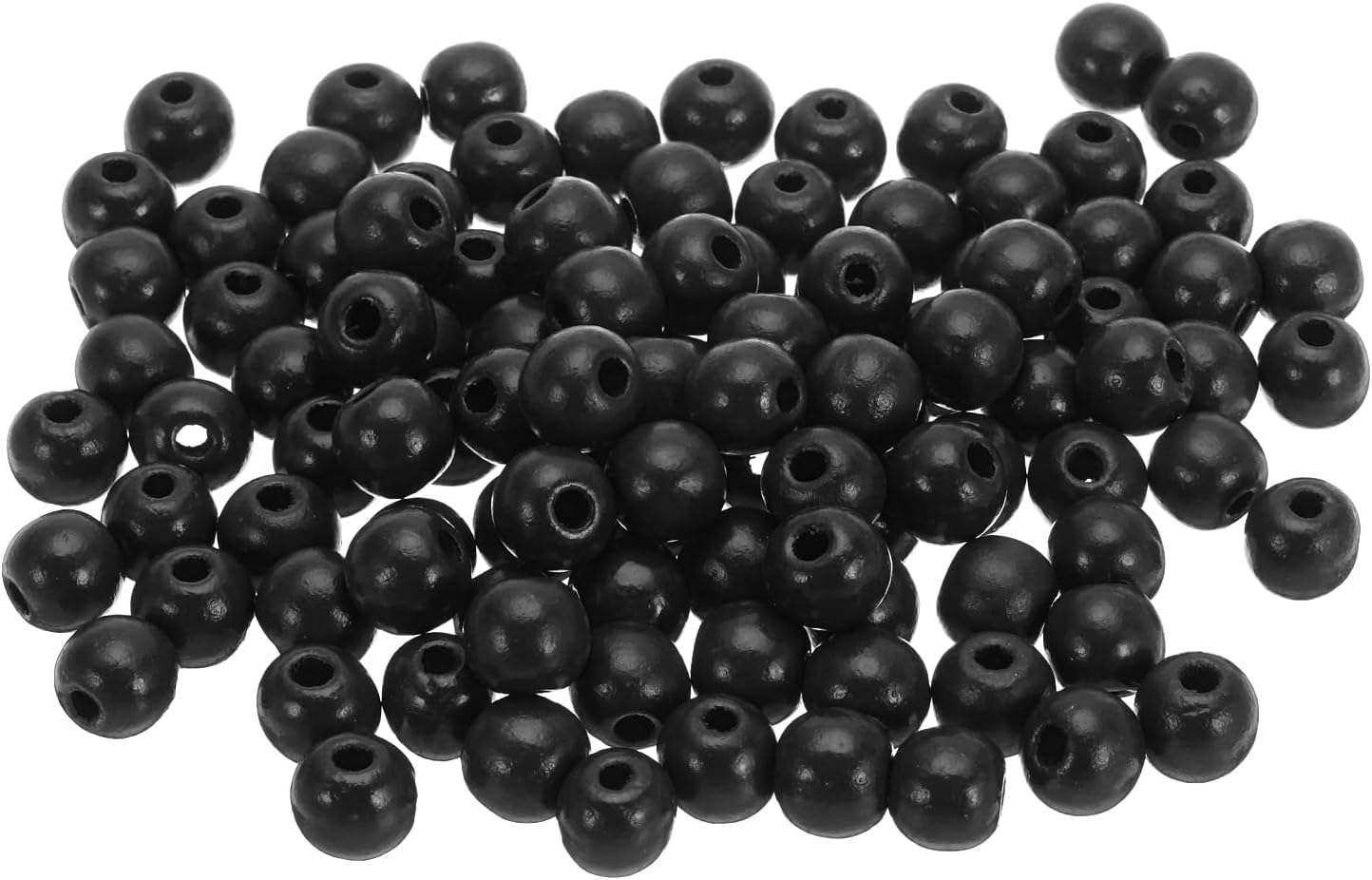 Wooden Beads, 13 mm, Black – Pack of 20