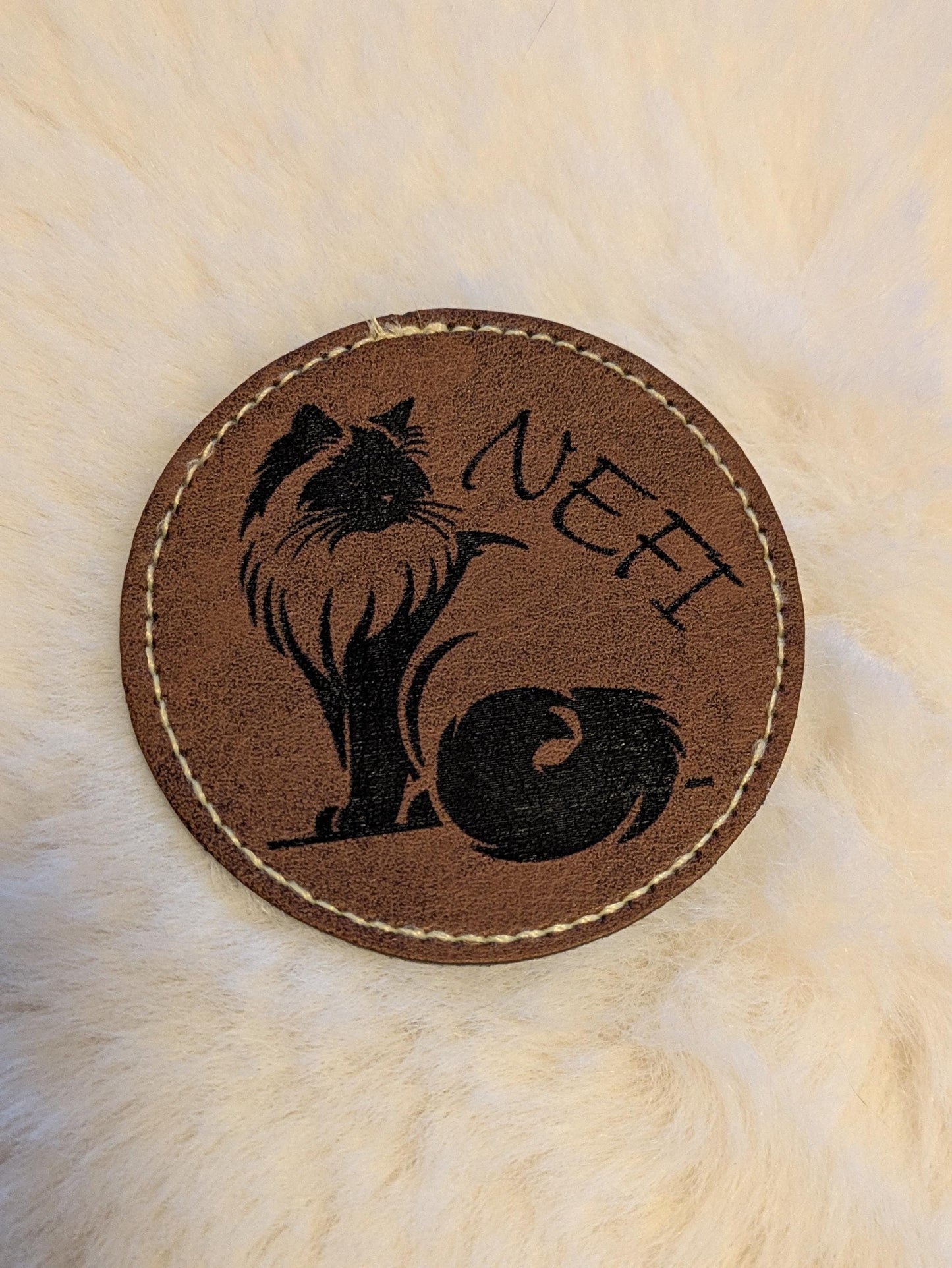 Mukautettava silitettävä nahkamerkki | Cat Design | DIY-tarvikkeet | Muokattava