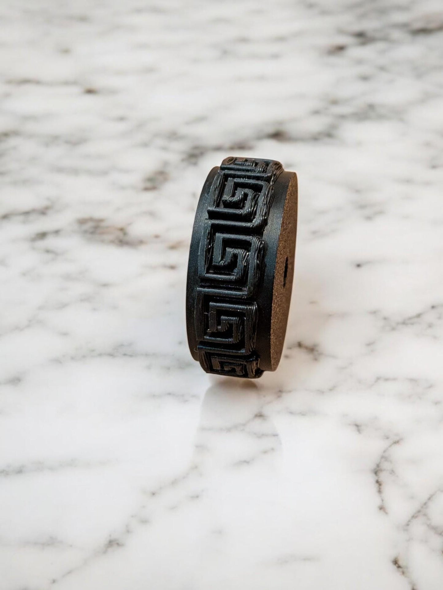 Kreikan reunustekstuurirulla savelle – 3D-painettu kuviopyörä keramiikkakoristeluun | Vaihdettava leimapää