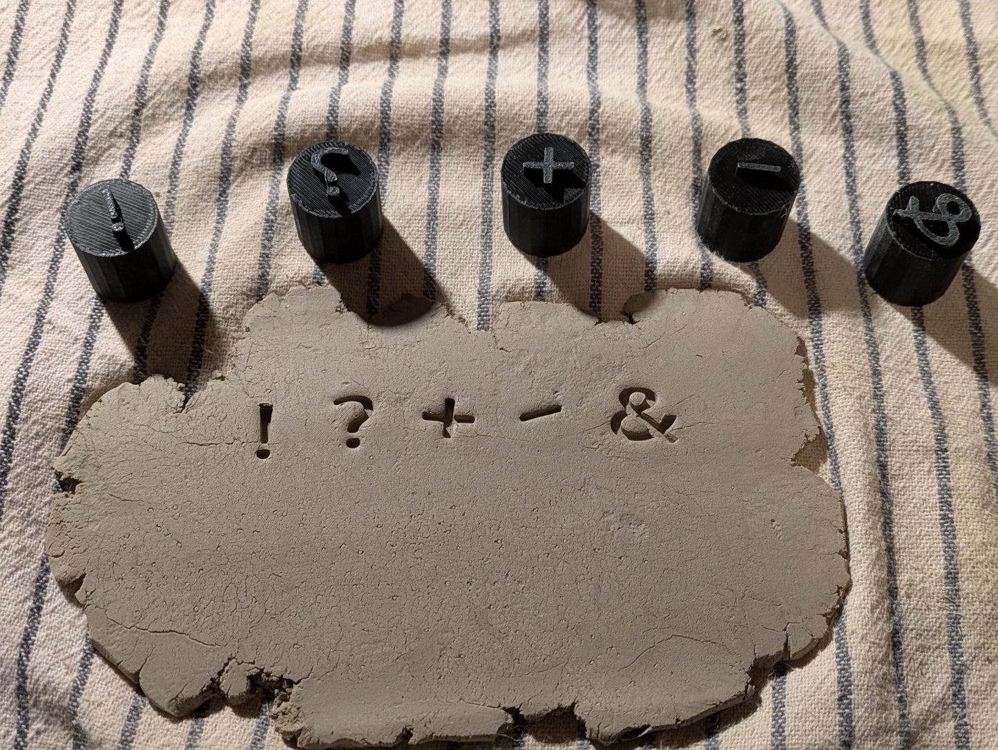 Erikoismerkit 3D-tulostettu leimasarja - savi- ja askartelutyökalut