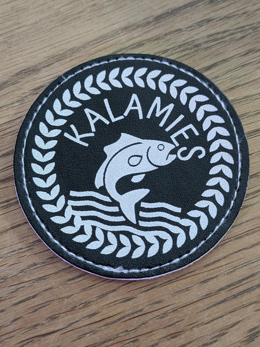 Kalastus Iron-On Leather Patch | Mukautettava Fisherman Gift | Ulkoiluvaatetarvikkeet