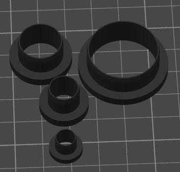 Pyöreät savileikkurit – 2 kpl 4 sarjaa – Tarkat 3D-painetut ympyräleikkurit polymeerisavelle, keramiikalle ja miniatyyreille – Käsintehty askartelutyökalu