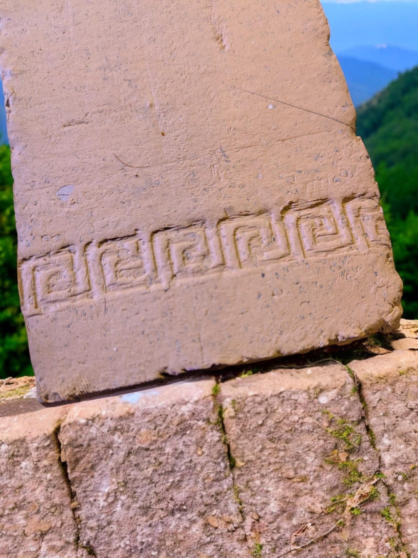 Kreikan reunustekstuurirulla savelle – 3D-painettu kuviopyörä keramiikkakoristeluun | Vaihdettava leimapää