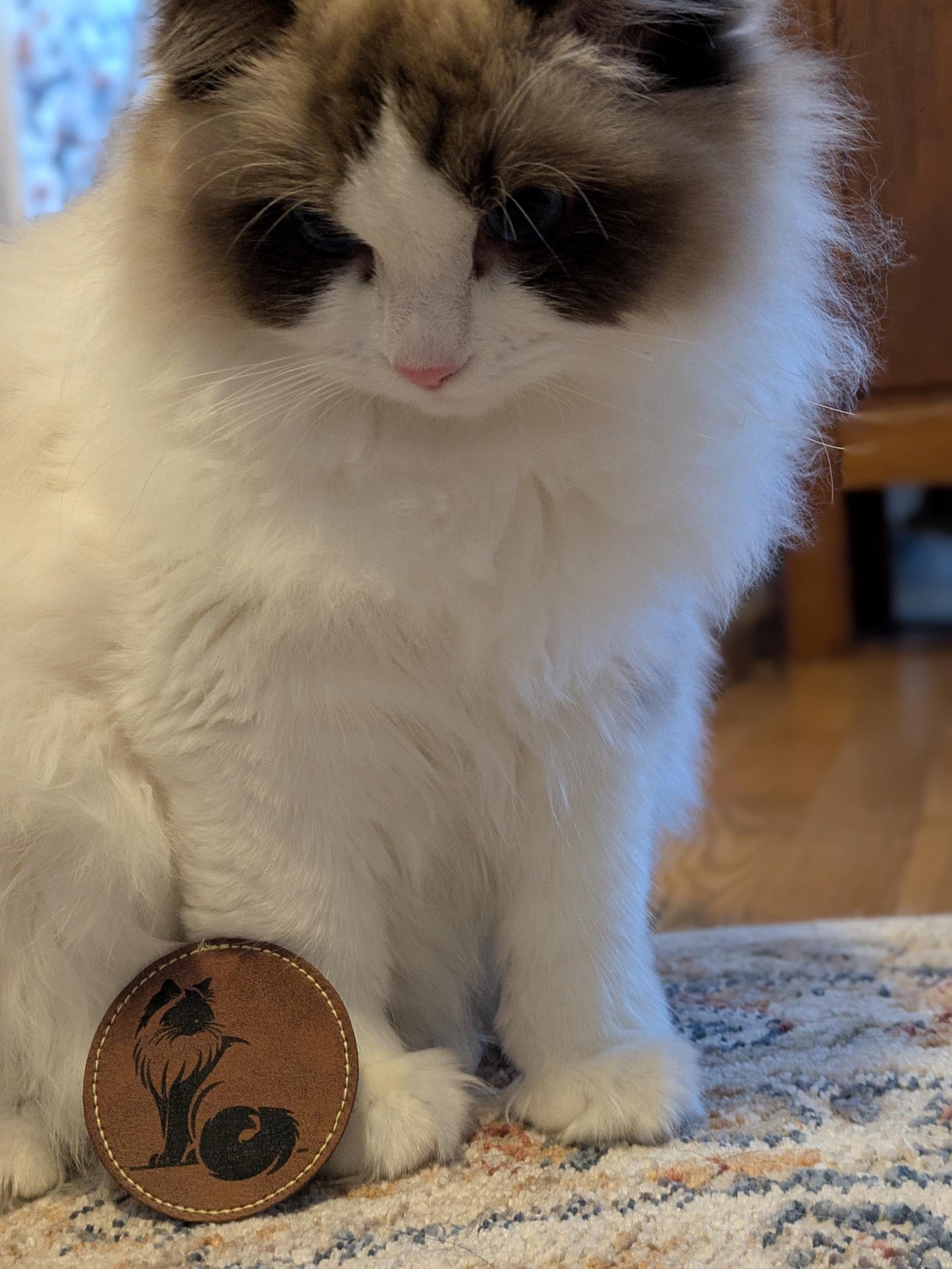 Mukautettava silitettävä nahkamerkki | Cat Design | DIY-tarvikkeet | Muokattava