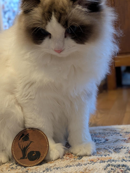 Mukautettava silitettävä nahkamerkki | Cat Design | DIY-tarvikkeet | Muokattava