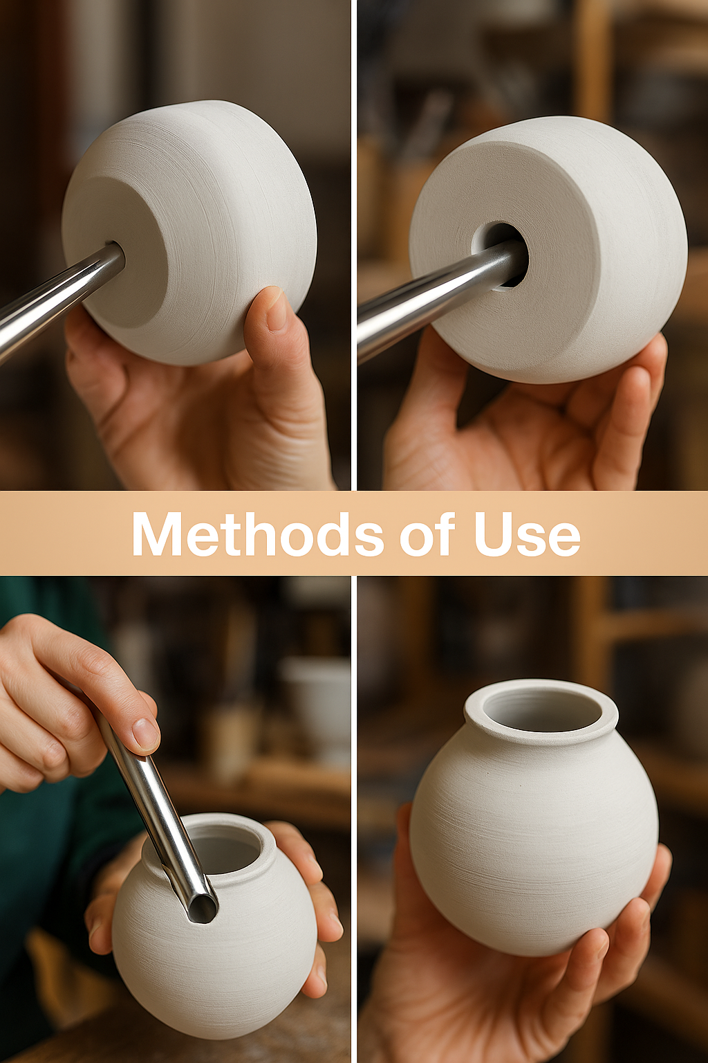 Rei’itystyökalu savelle ja askarteluun – 4–20 mm ruostumaton teräs