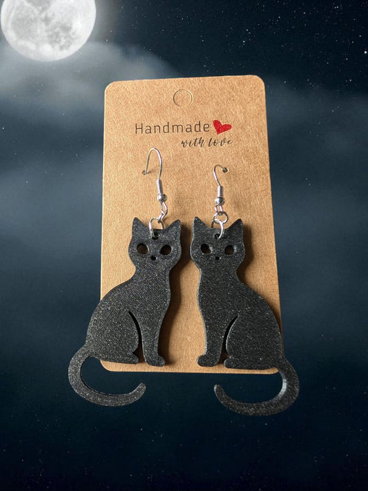 Halloween-korvakorut – Kissa, pentagrammi, hämähäkki, hämähäkinverkko, lepakko tai kurpitsa!