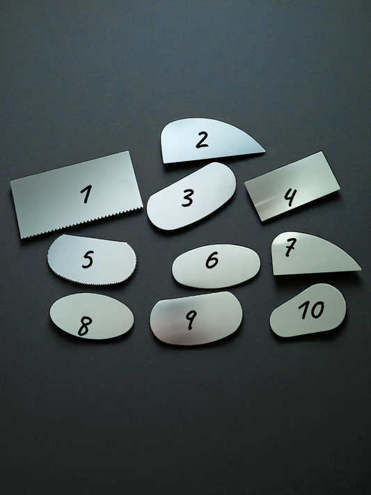 Ruostumattomasta teräksestä valmistettu savityökalu – yksittäinen muotoilulasta