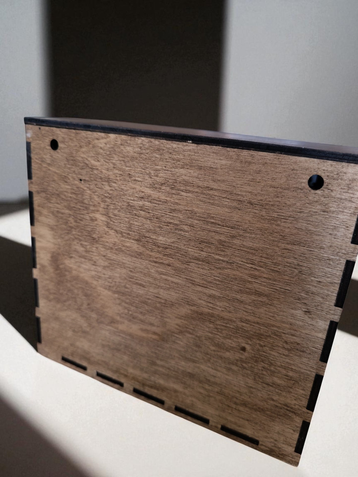 Wooden LED Ambient Light – Decorative Laser Cut Night Light with Antique Wax Finish