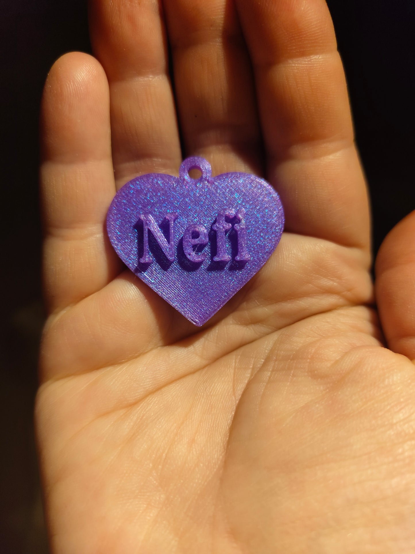 Personalized 3D Printed Heart Tag