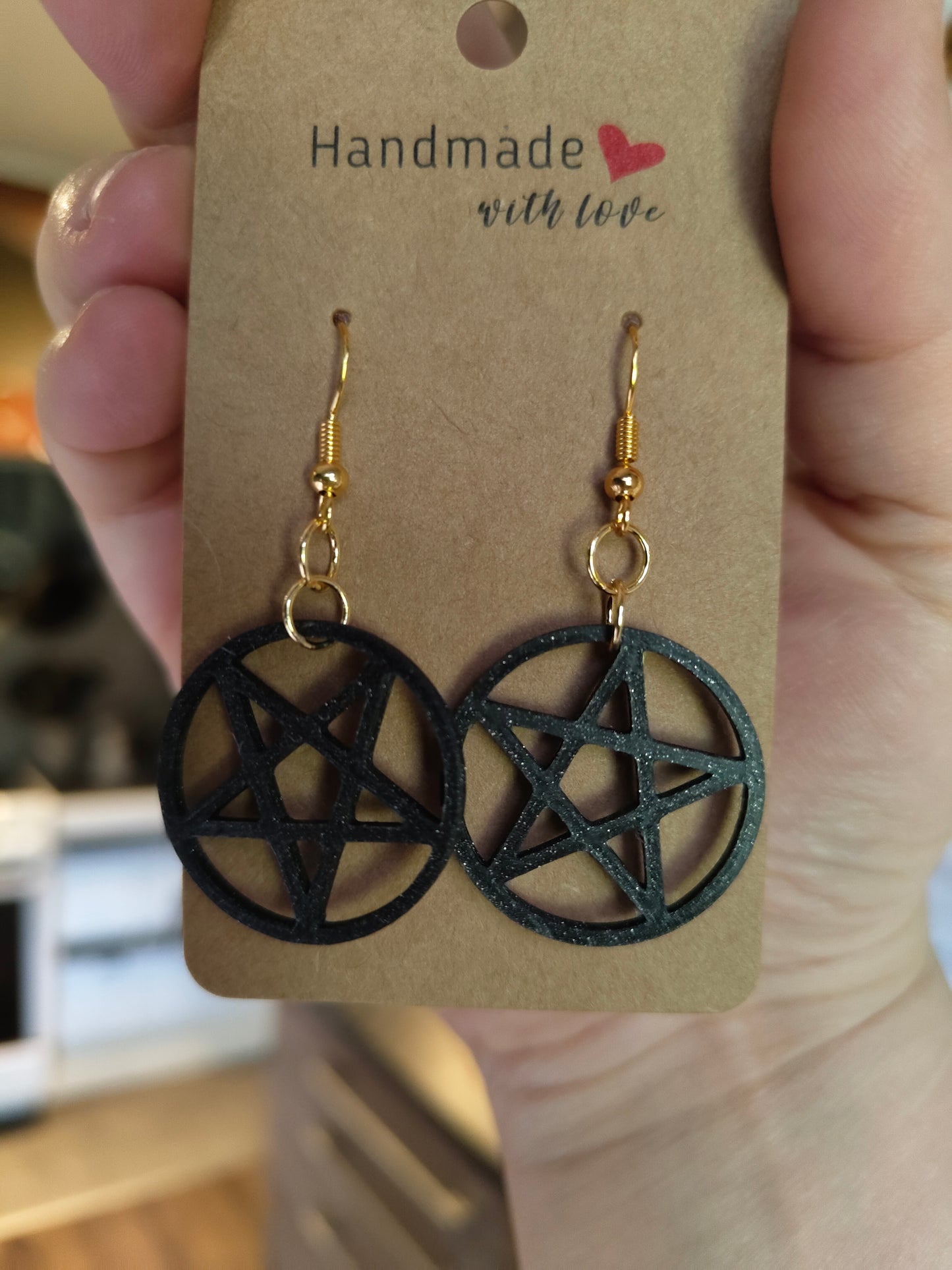 Pentagram earrings