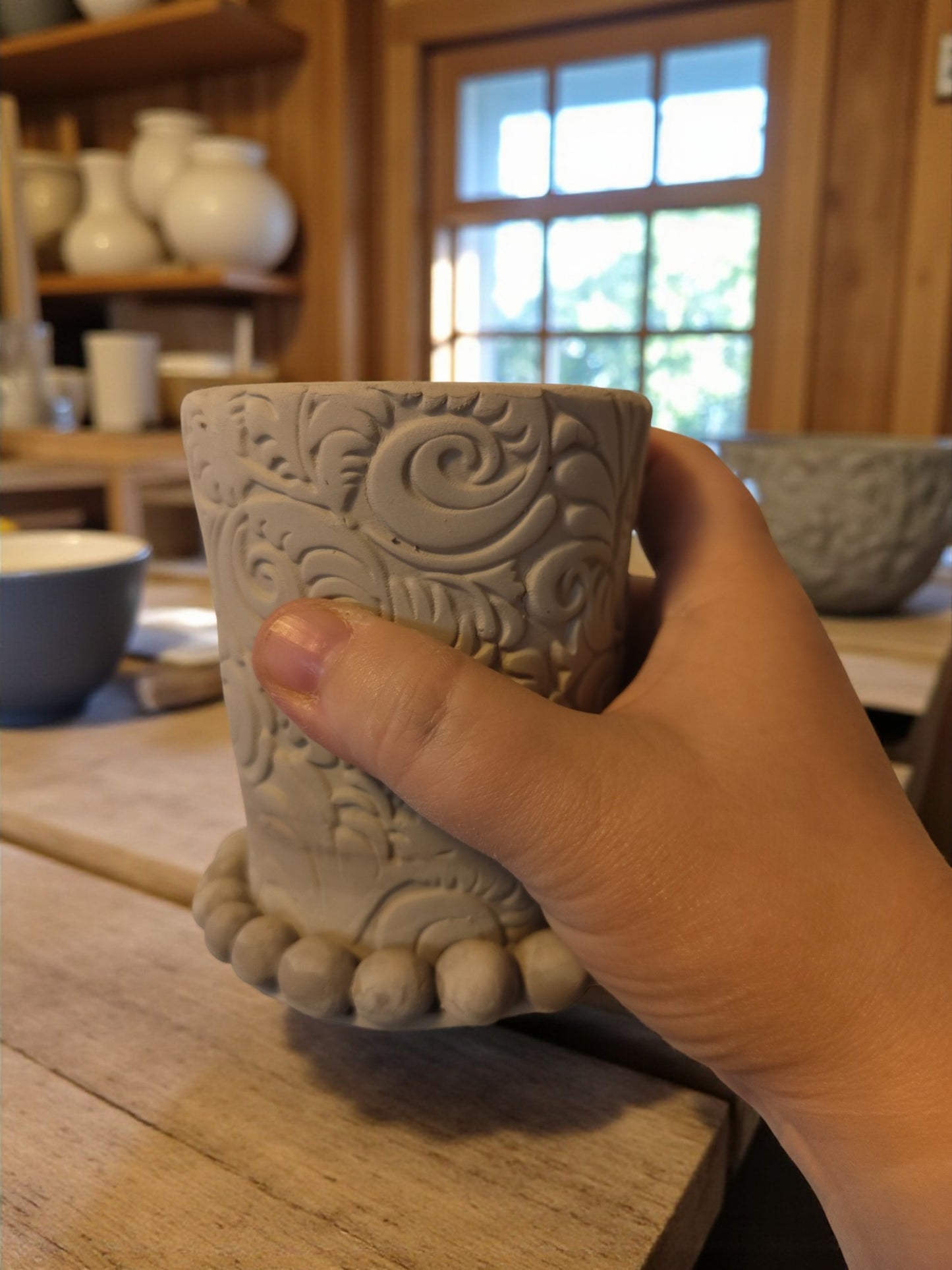 Mukin / pienen maljakon leikkuripari – seinäleikkuri + pyöreä pohjaleikkuri