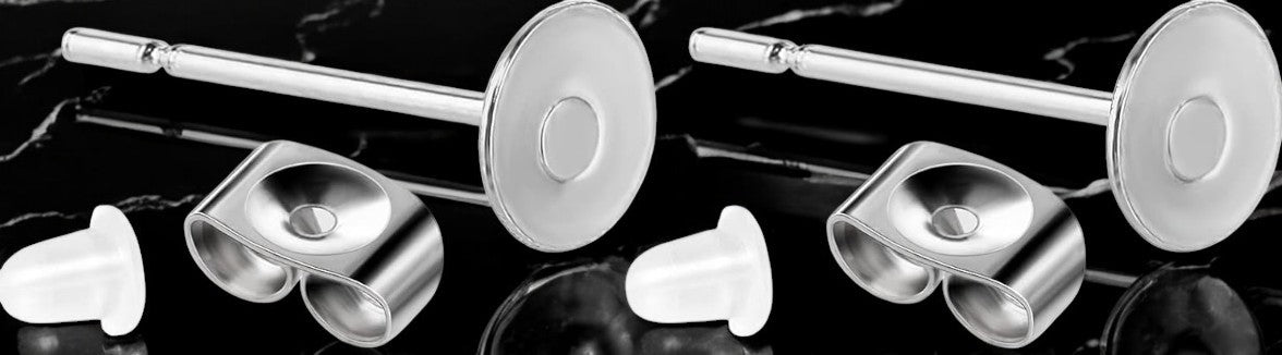 Korvakorunupit ja taustatulpat – 12 kpl setti