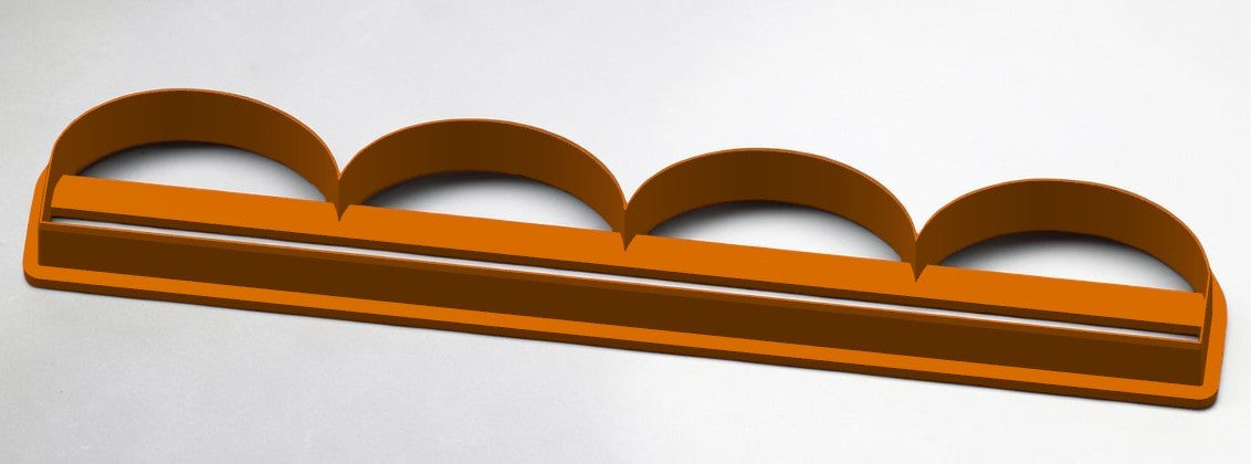Low Scallop Border Strip Clay Cutter | 3D Printed Pottery Tool
