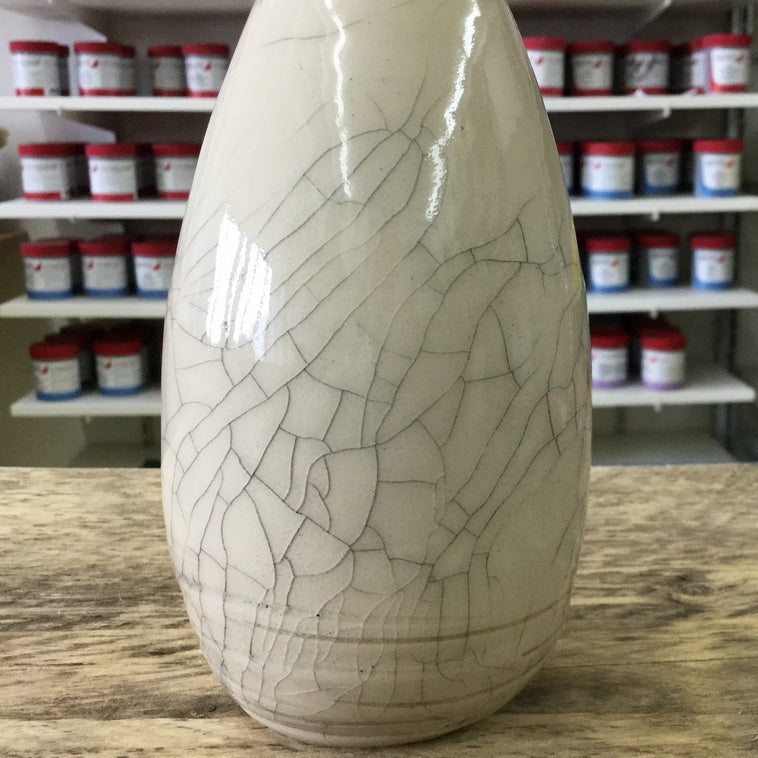 Vase with BOTZ 9878 Clear Craquelé crackle glaze