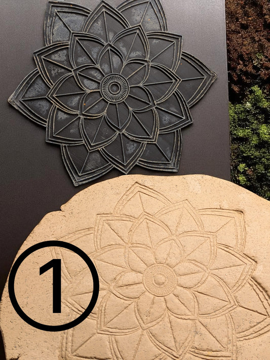 Isot Mandala -painolevyt ja leikkurit savelle ja keramiikkaan