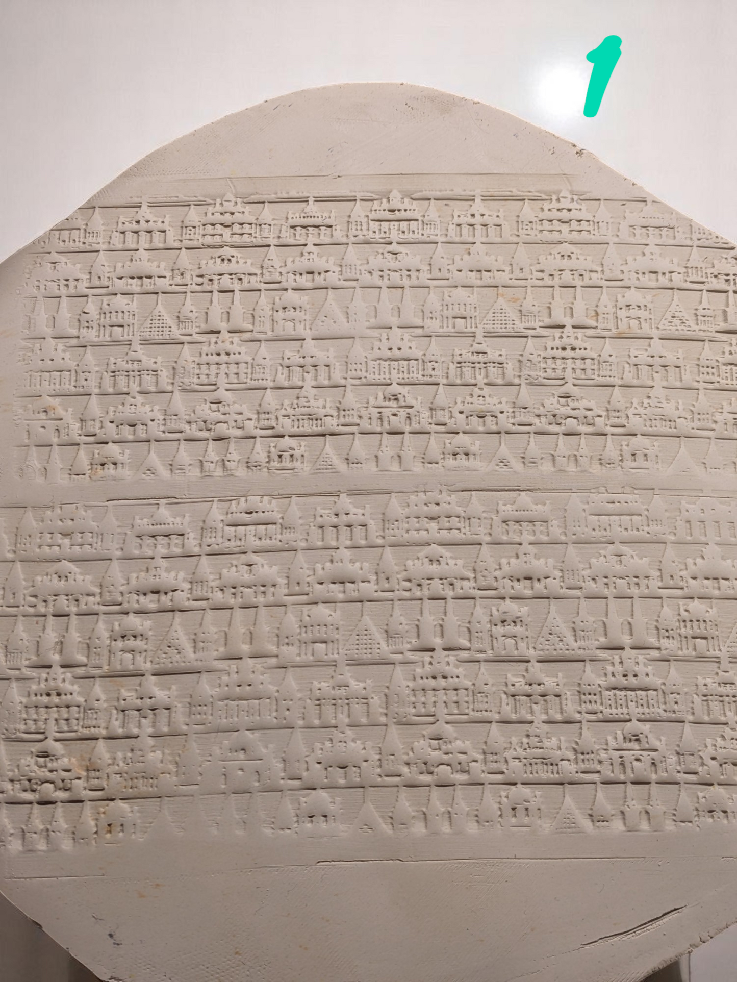 Kaupunki-kuviokaulin – 3D-tulostettu rullakaulin savelle ja massoille