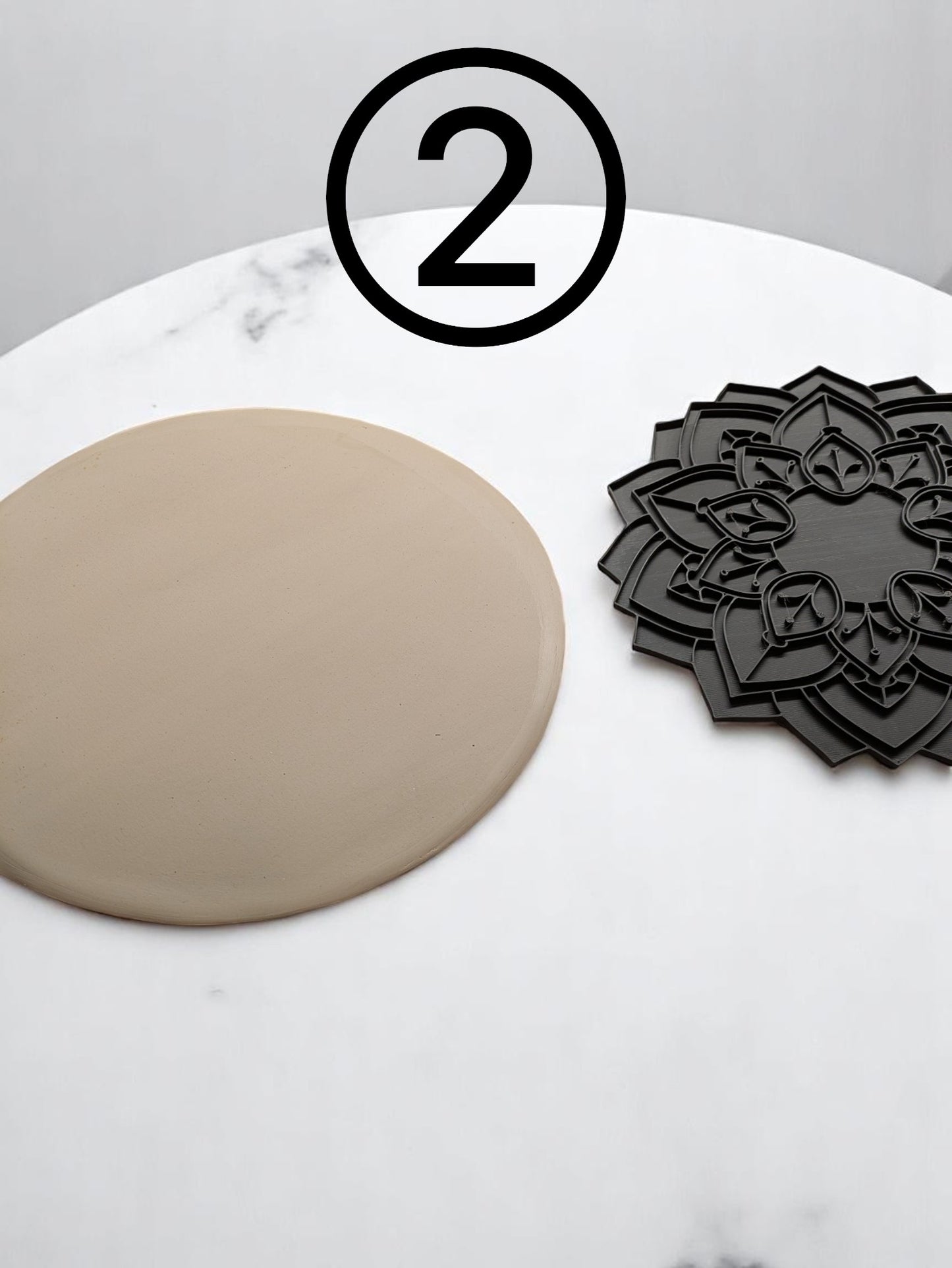 Isot Mandala -painolevyt ja leikkurit savelle ja keramiikkaan