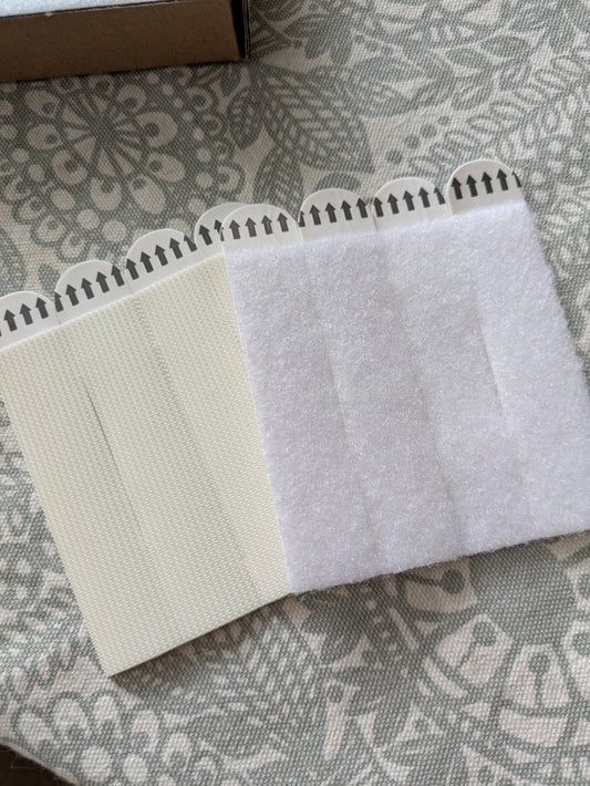 Valkoiset Velcro-tarrat – 1 pari