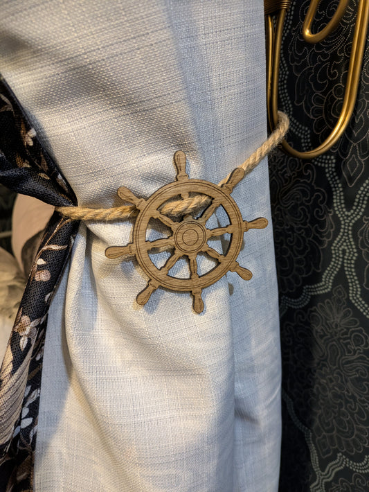 Merellinen ruori-verhonpidike paksulla juutti köydellä (2kpl)