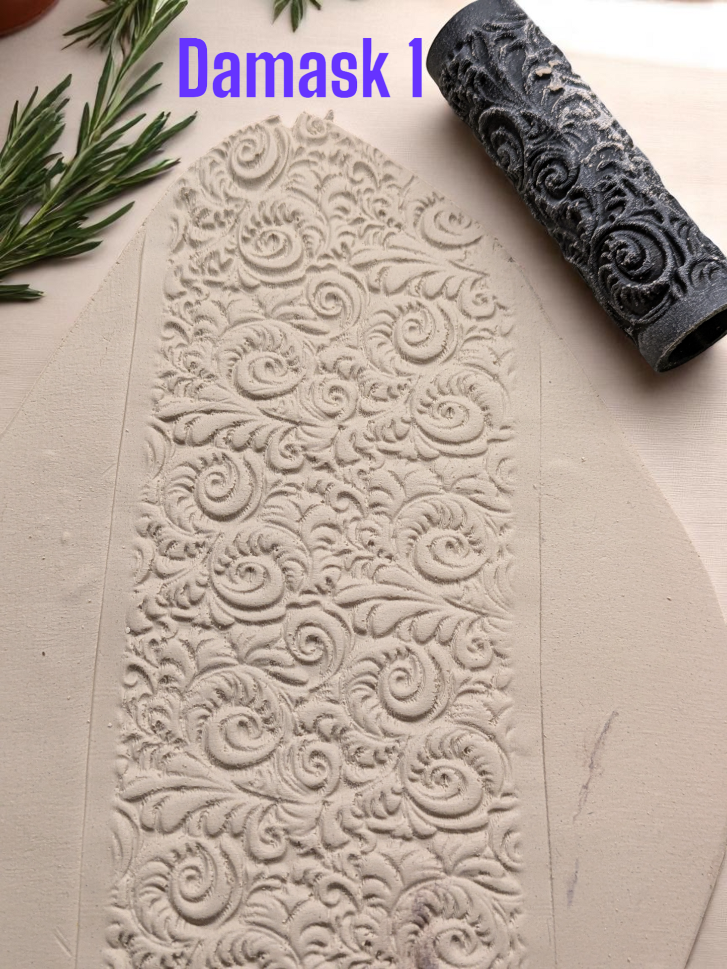 Damask -tekstuurikaulimet – koristeelliset kukkakuviot saveen