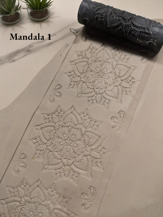 Mandala-kaulin – yksityiskohtainen kuvio savelle ja polymeerimassalle