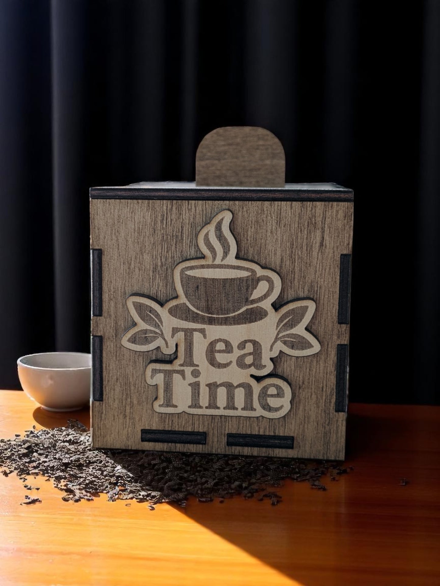 Tea Time -puulaatikko teepusseille