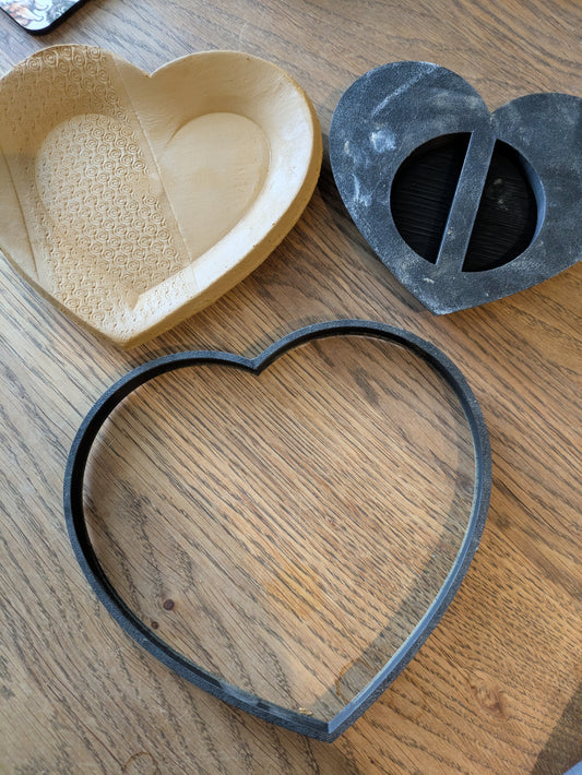 Sydänkulhon 2-osainen muottisetti – n. 14 cm halkaisija
