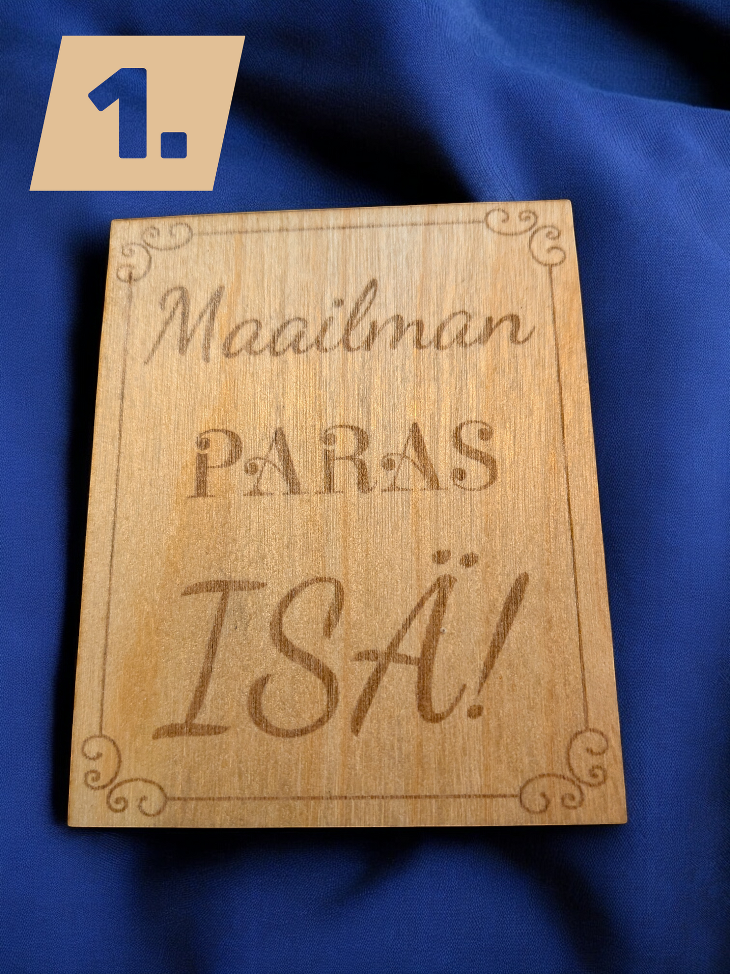 Father's Day gift set - personalized bottle opener and wooden card