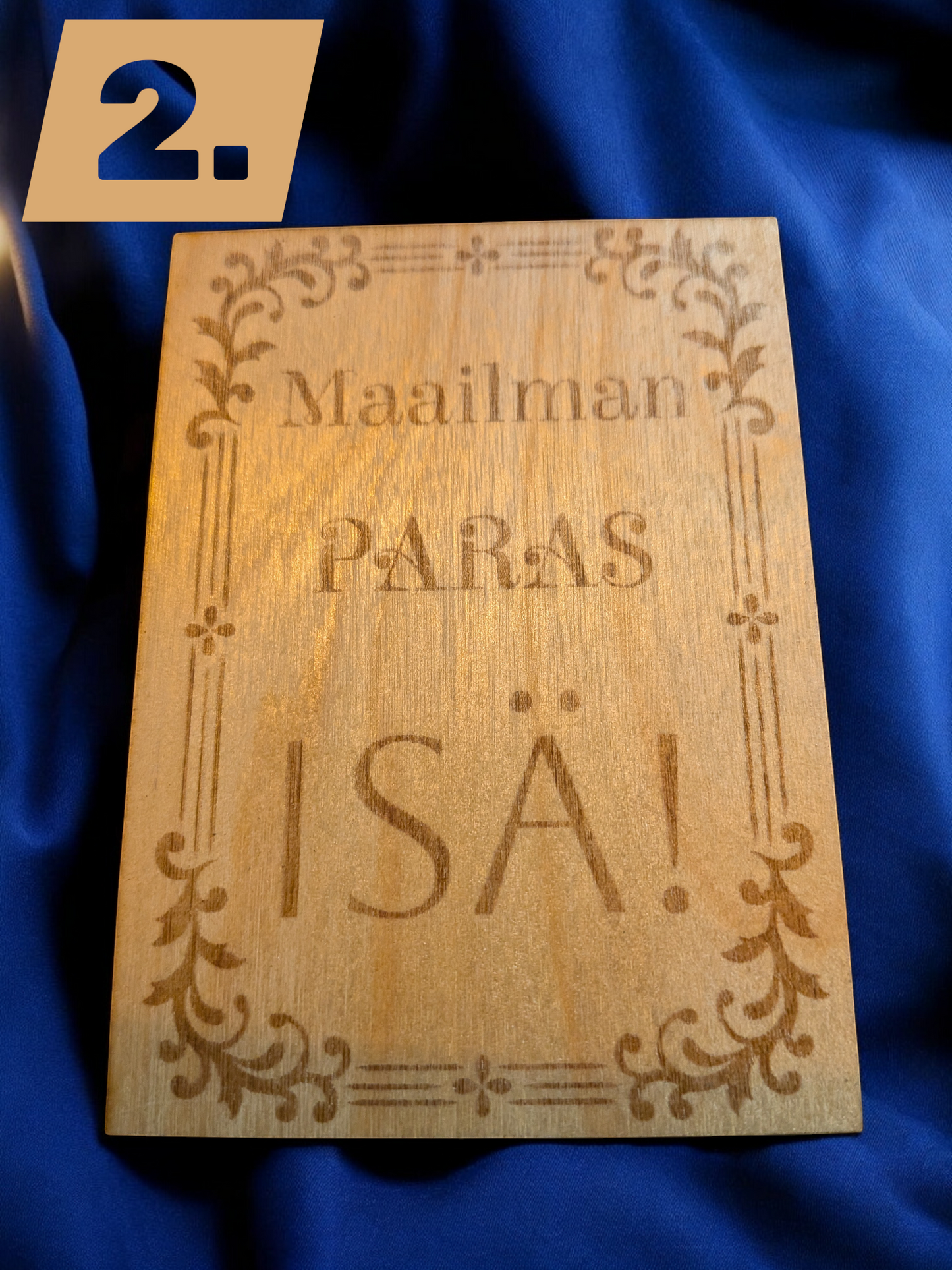 Father's Day gift set - personalized bottle opener and wooden card