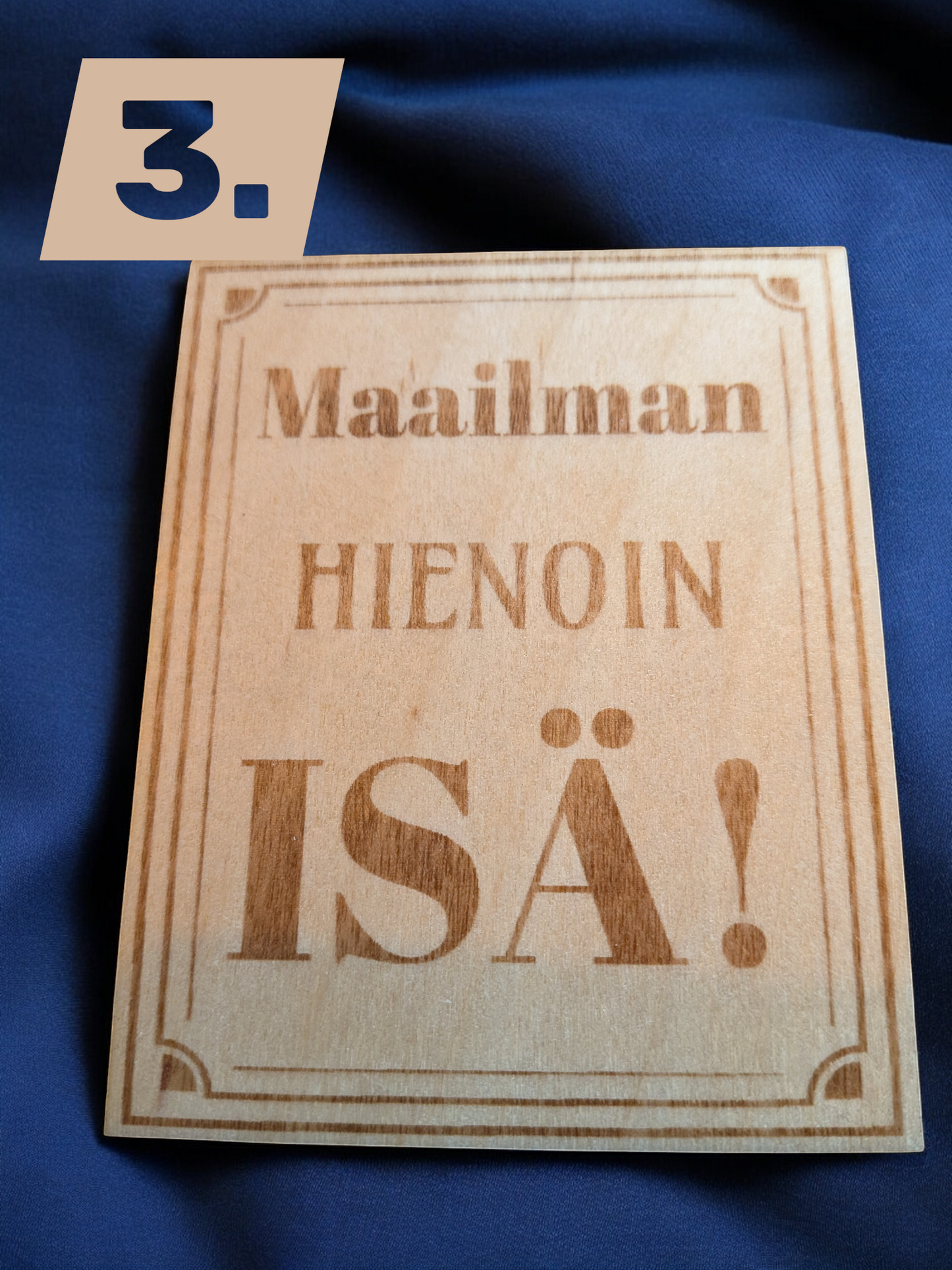 Father's Day gift set - personalized bottle opener and wooden card