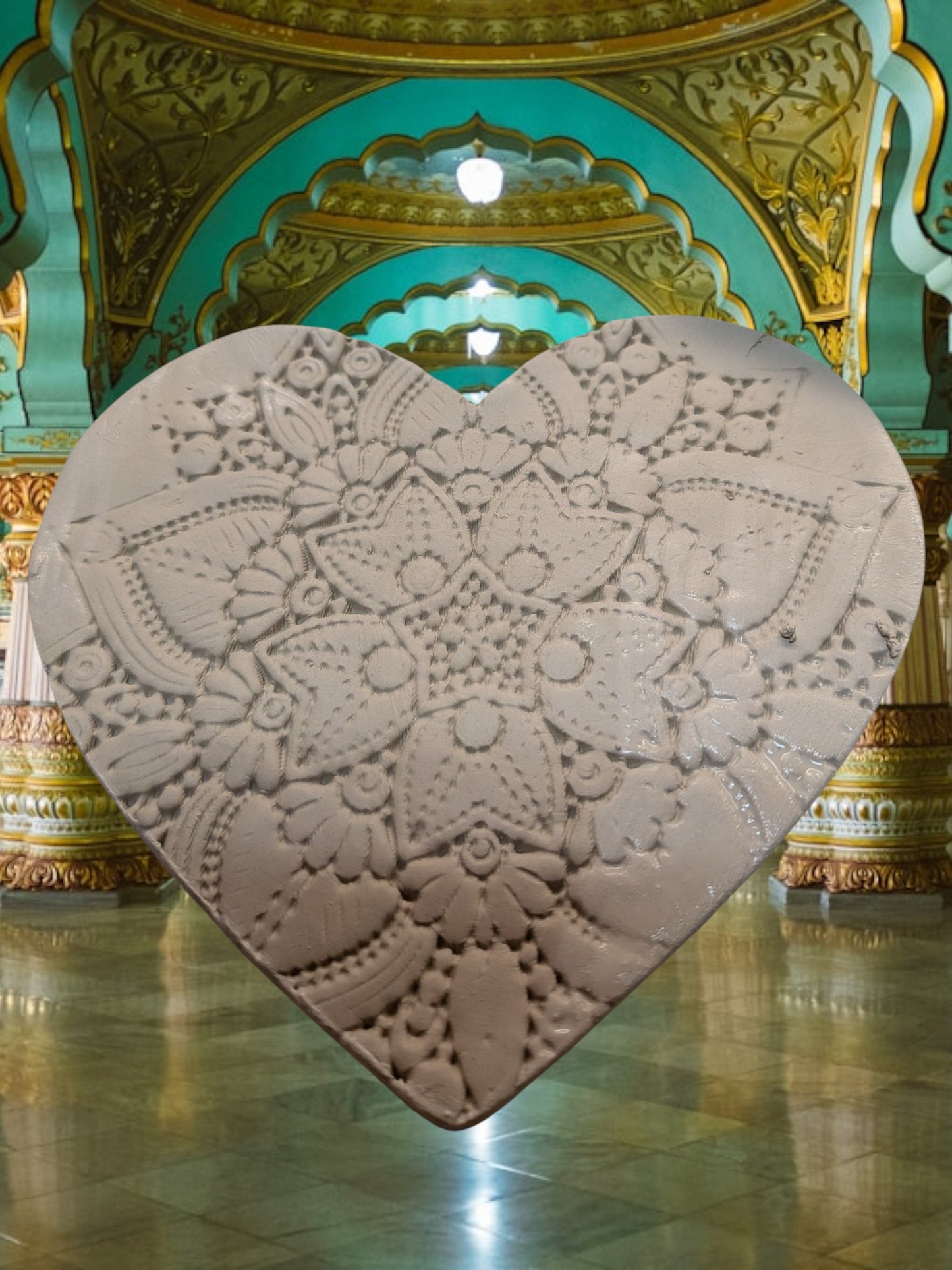 Mandala-kaulin – yksityiskohtainen kuvio savelle ja polymeerimassalle