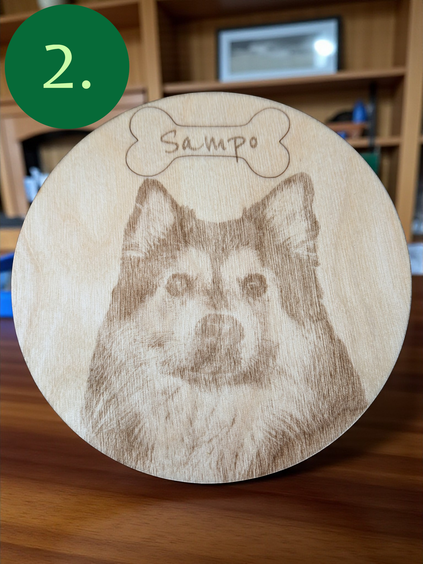 Personoitu lemmikkitaulu – Pyöreä, Neliö tai A4