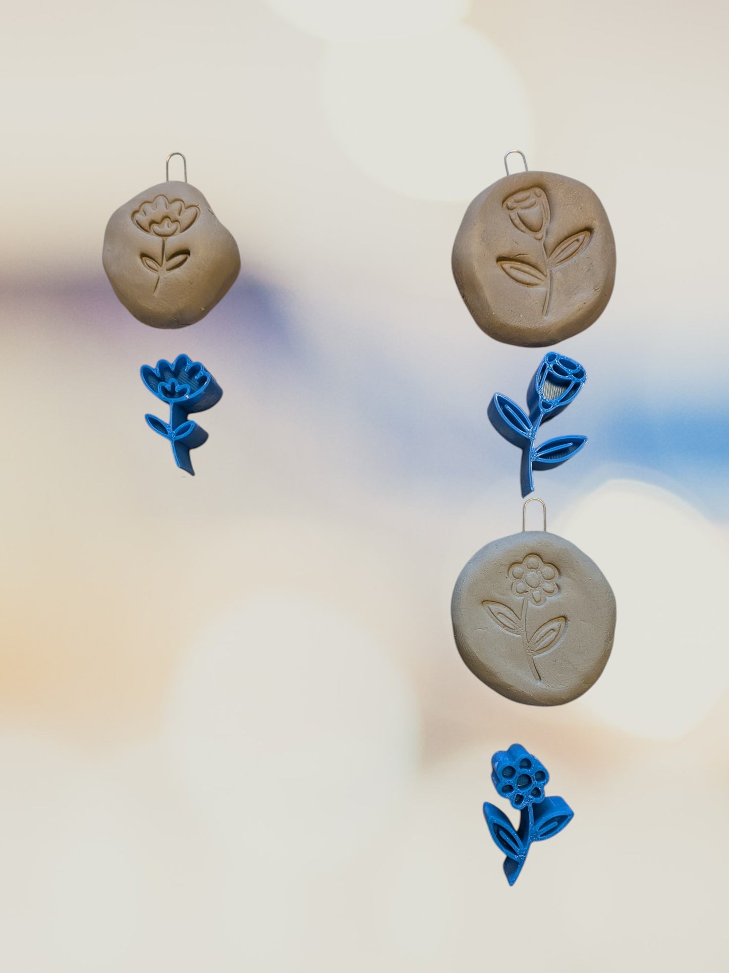 Floral Garden Clay Stamp Set – 11 Detailed Flower Designs