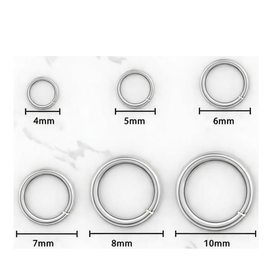 Hopeanväriset hyppyrengassarjat – 12 kpl