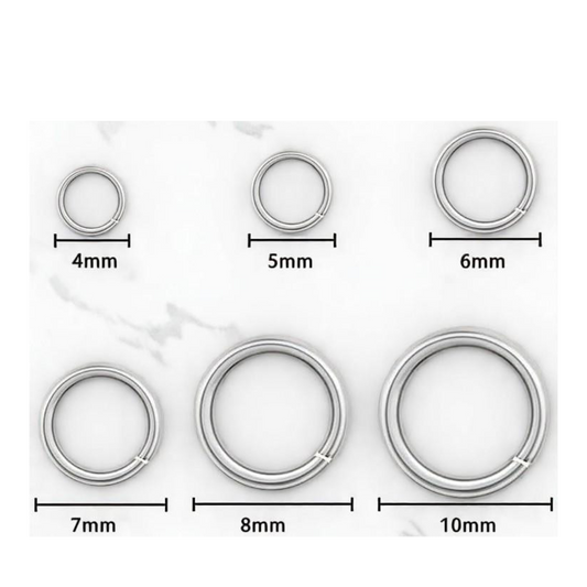 Hopeanväriset hyppyrengassarjat – 12 kpl