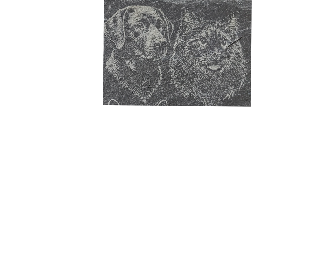 Iso muistokivi lemmikille – Kaiverrettu liuskekivi sisä- tai ulkokäyttöön