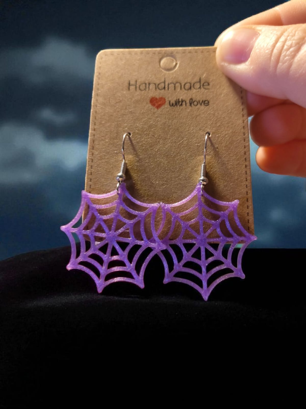 Halloween-korvakorut – Kissa, pentagrammi, hämähäkki, hämähäkinverkko, lepakko tai kurpitsa!