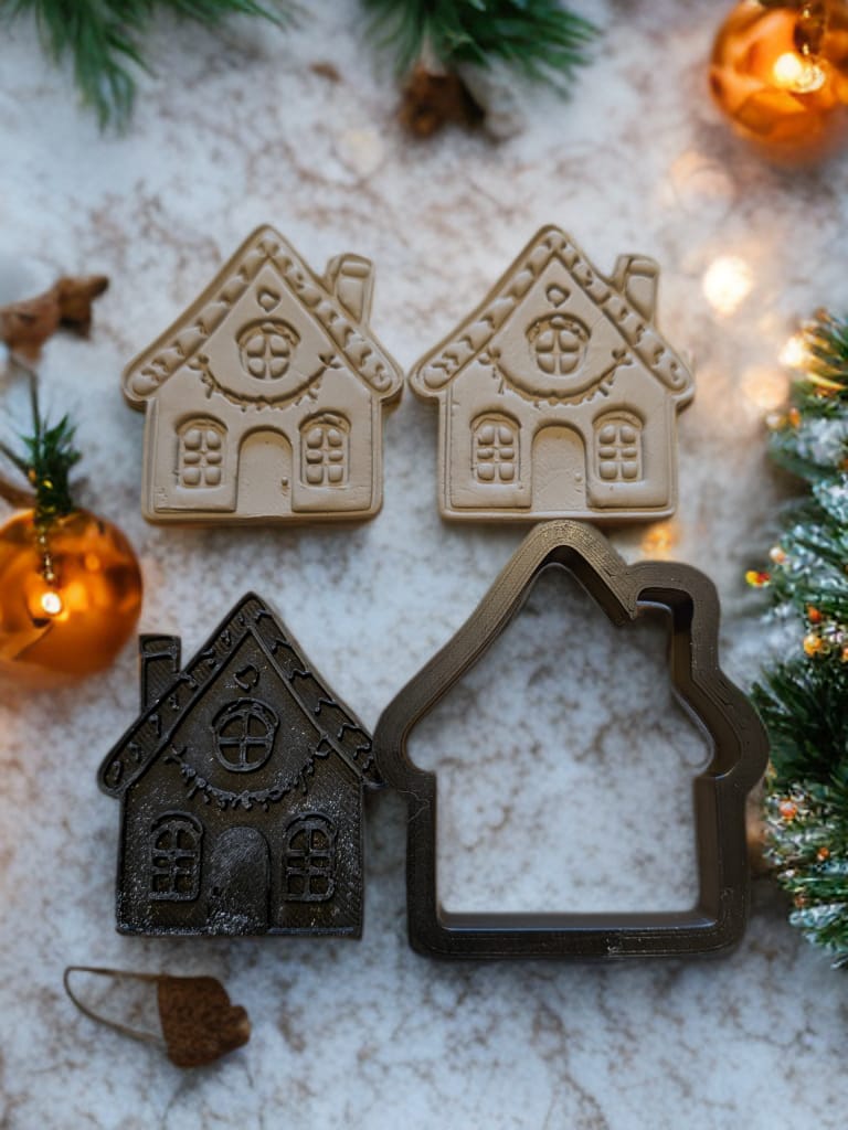 Joulutalo – 3D-tulostettu leimasin-leikkuri