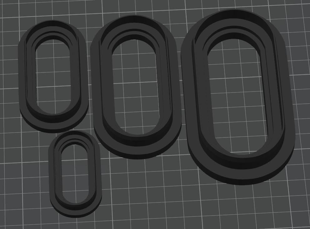 Soikea leikkurisarja – 3D-painetut savi- ja askartelutyökalut (4 kpl)