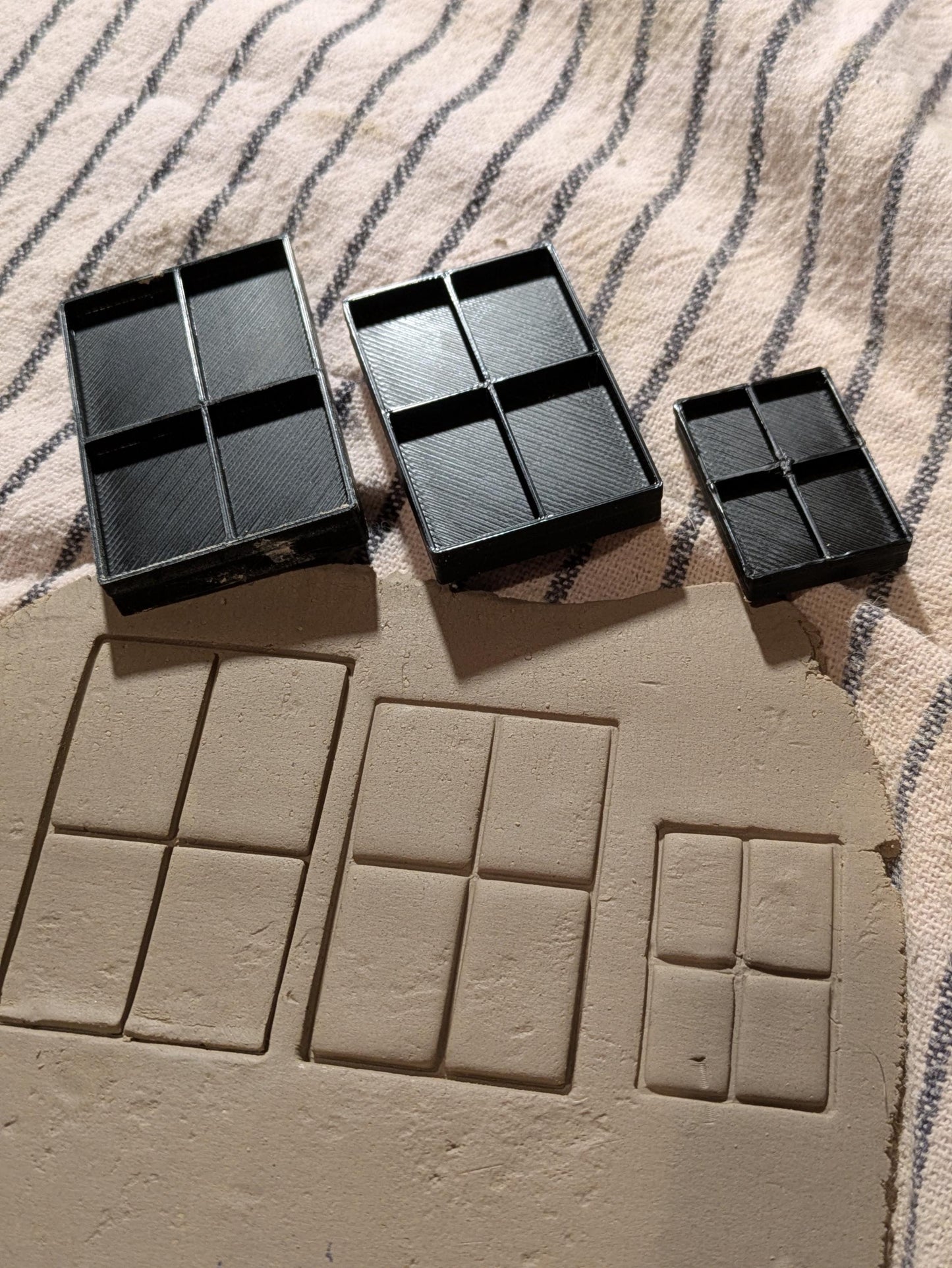 Ikkunaleimasarja keramiikkaa ja savea varten | 3D-painetut keramiikkatekstuurileimat